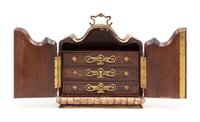 A Swiss Brass Mounted Table Casket Height 13 1/2 x width 12 3/4 inches. — B. LEUTHOLD & SCHUCHMANN
