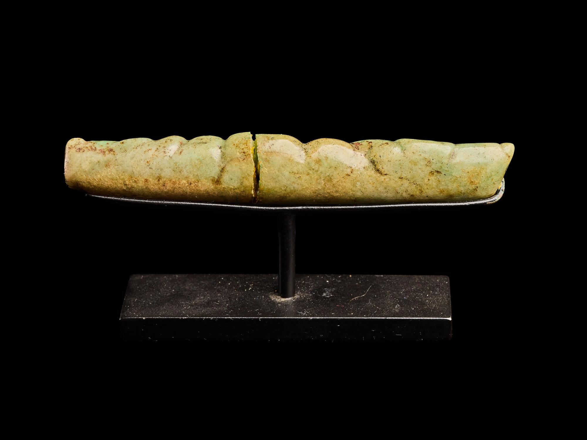 A Maya Jade Serpent Pendant