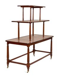 A Regency Satinwood with Rosewood Cross-Banding Three-Tier Etagere — 20th Century