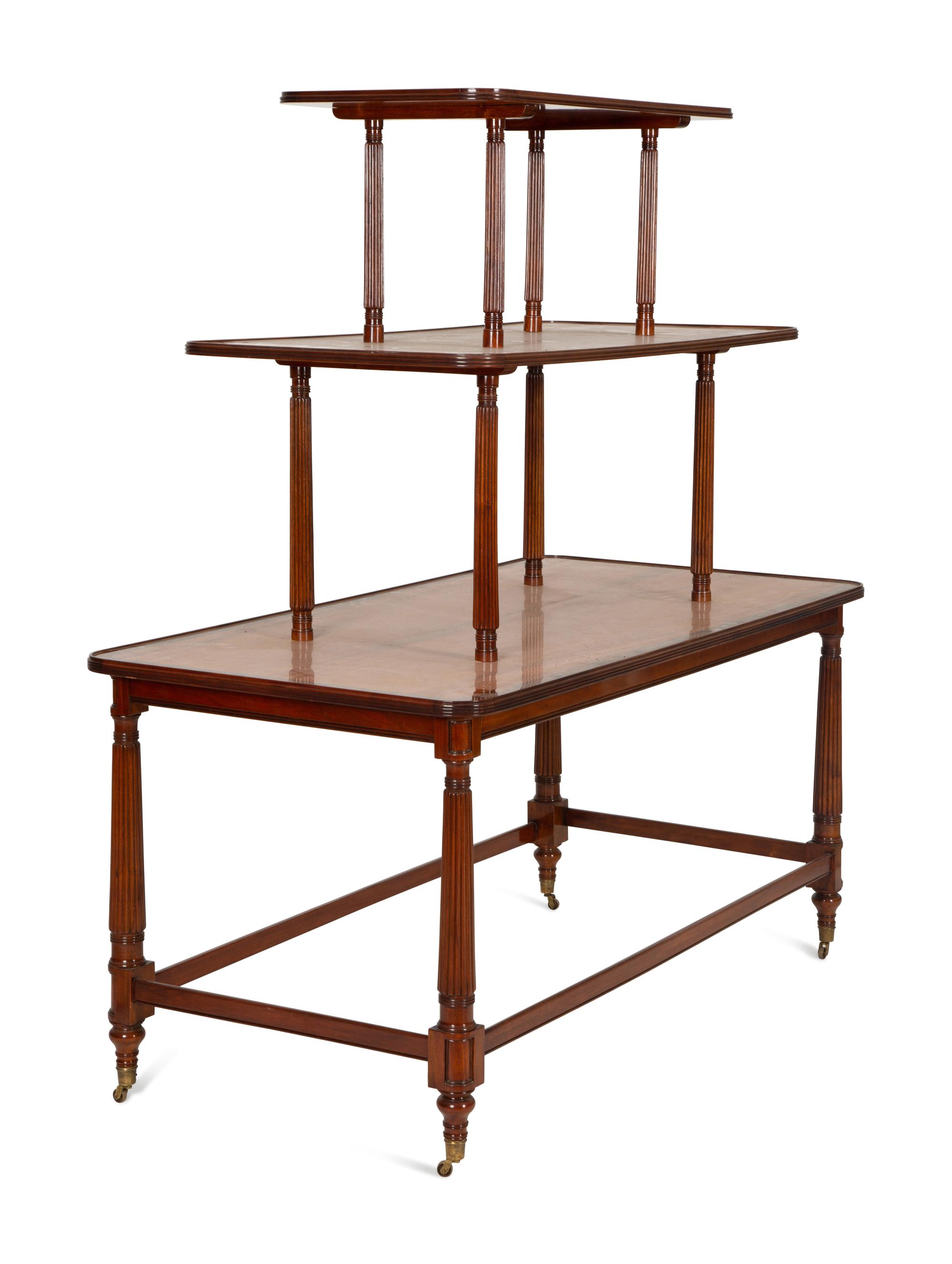 A Regency Satinwood with Rosewood Cross-Banding Three-Tier Etagere — 20th Century