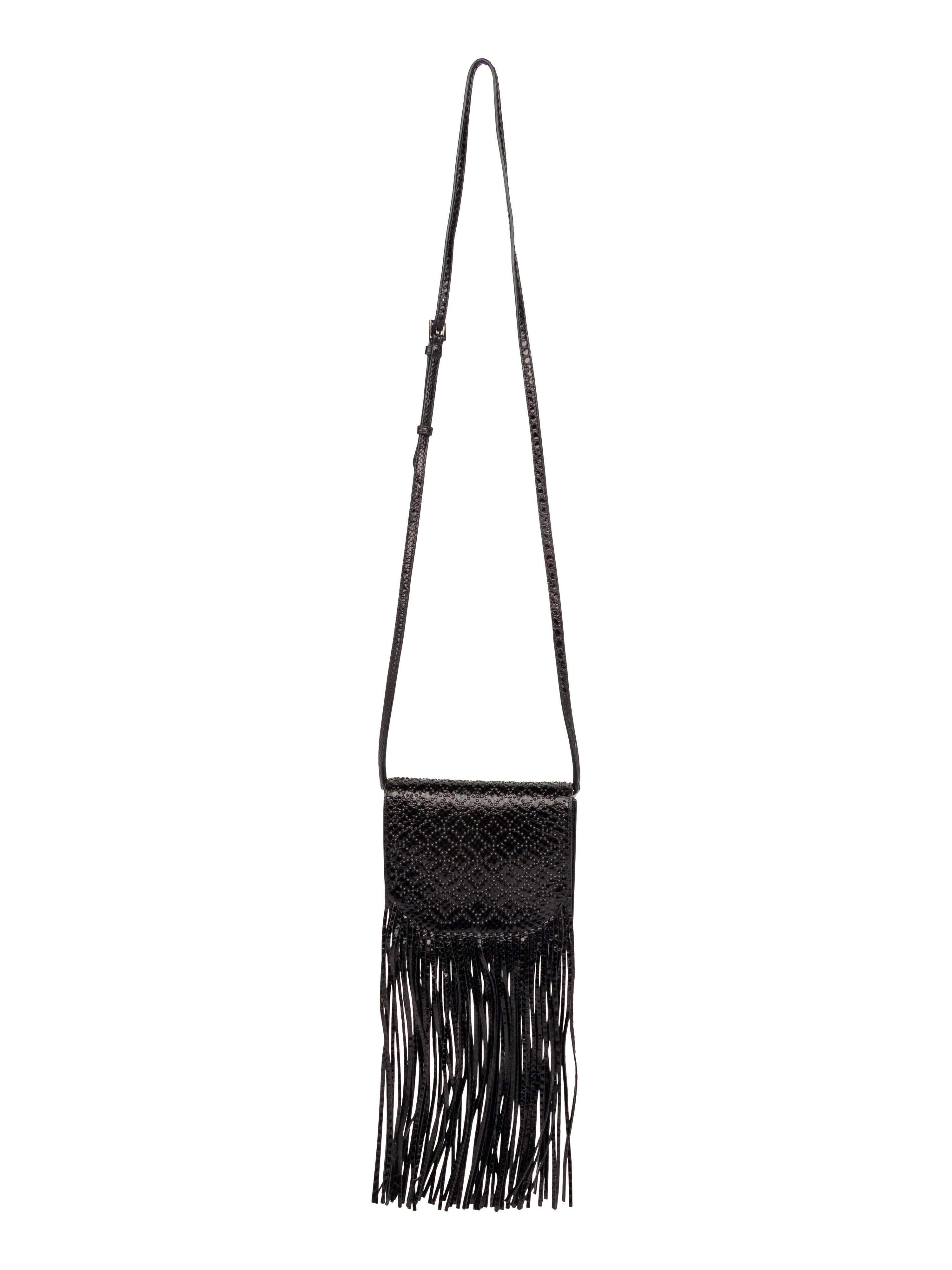 ALAÏA, FRINGED PYTHON FLAP BAG