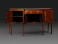 A Federal Fan-Inlaid and Figured Mahogany Serpentine Sideboard