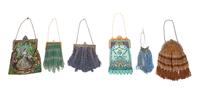 A Collection of Beaded Evening Bags Height of tallest 9 inches.