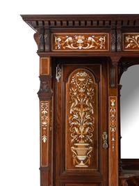 An English Rosewood, Marquetry and Bone Inlaid Cabinet