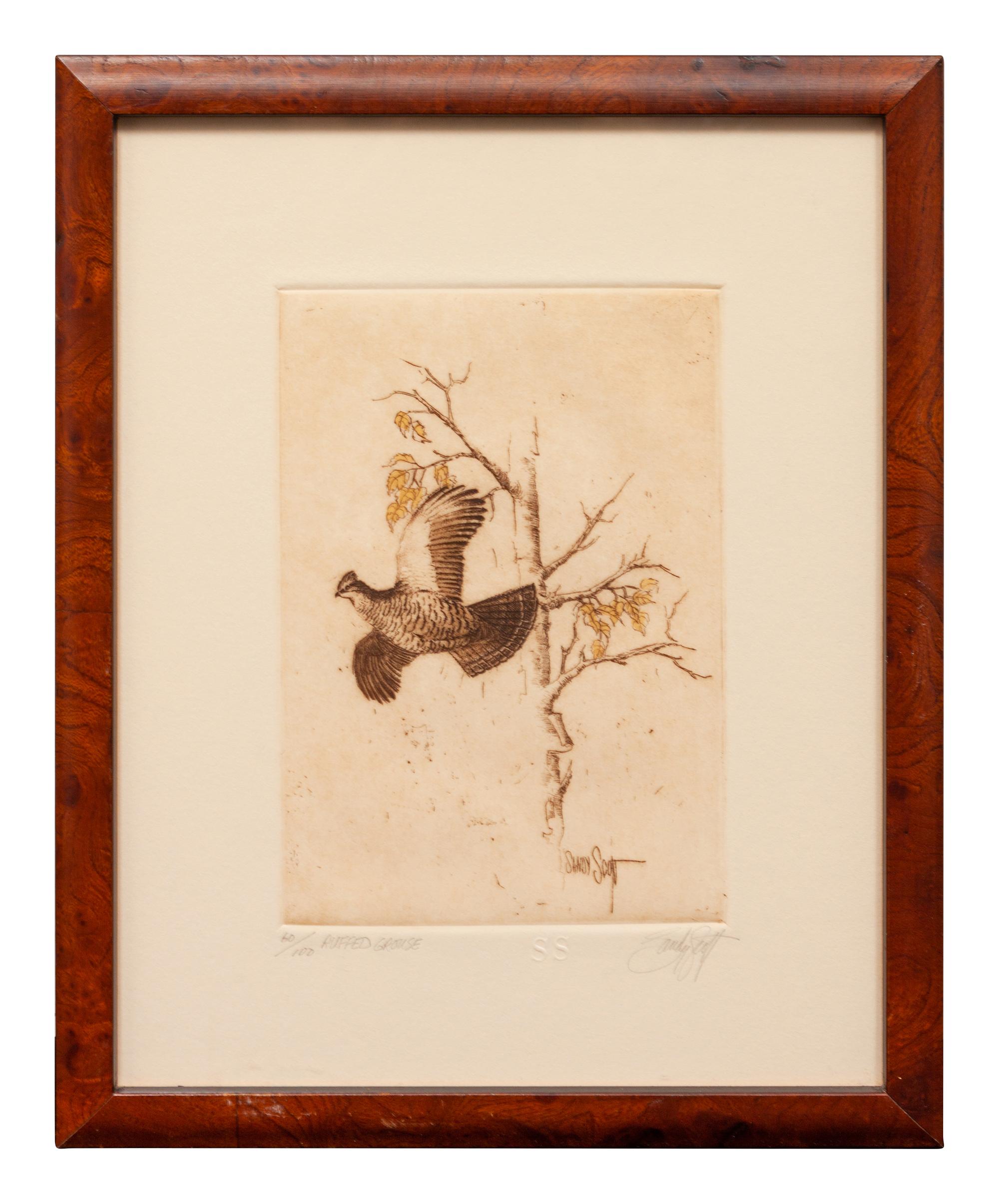 Four Prints: Leftovers , edition 23/100; Trout , edition 31/100; Ruffed Grouse , edition60/100; Pintail Rising, Artist's Proof