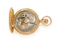 A 14 Karat Yellow Gold Hunter Case Pocket Watch, Waltham, Circa 1892, 33.80 dwts.