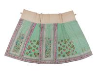 Two Embroidered Silk Summer Apron Skirts