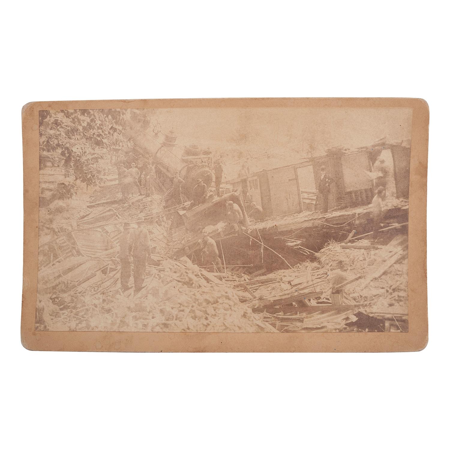 [EARLY PHOTOGRAPHY] -- [RAILROADS]. A group of stereoviews, albumen photographs, and other photographs related to railroads, comprising: