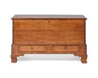 A Chippendale Inlaid Walnut Blanket Chest