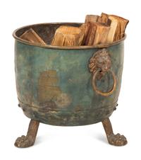 An English Brass Firewood Pail