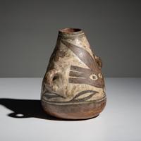 Zia Polychrome Pottery Canteen, Unique Form
