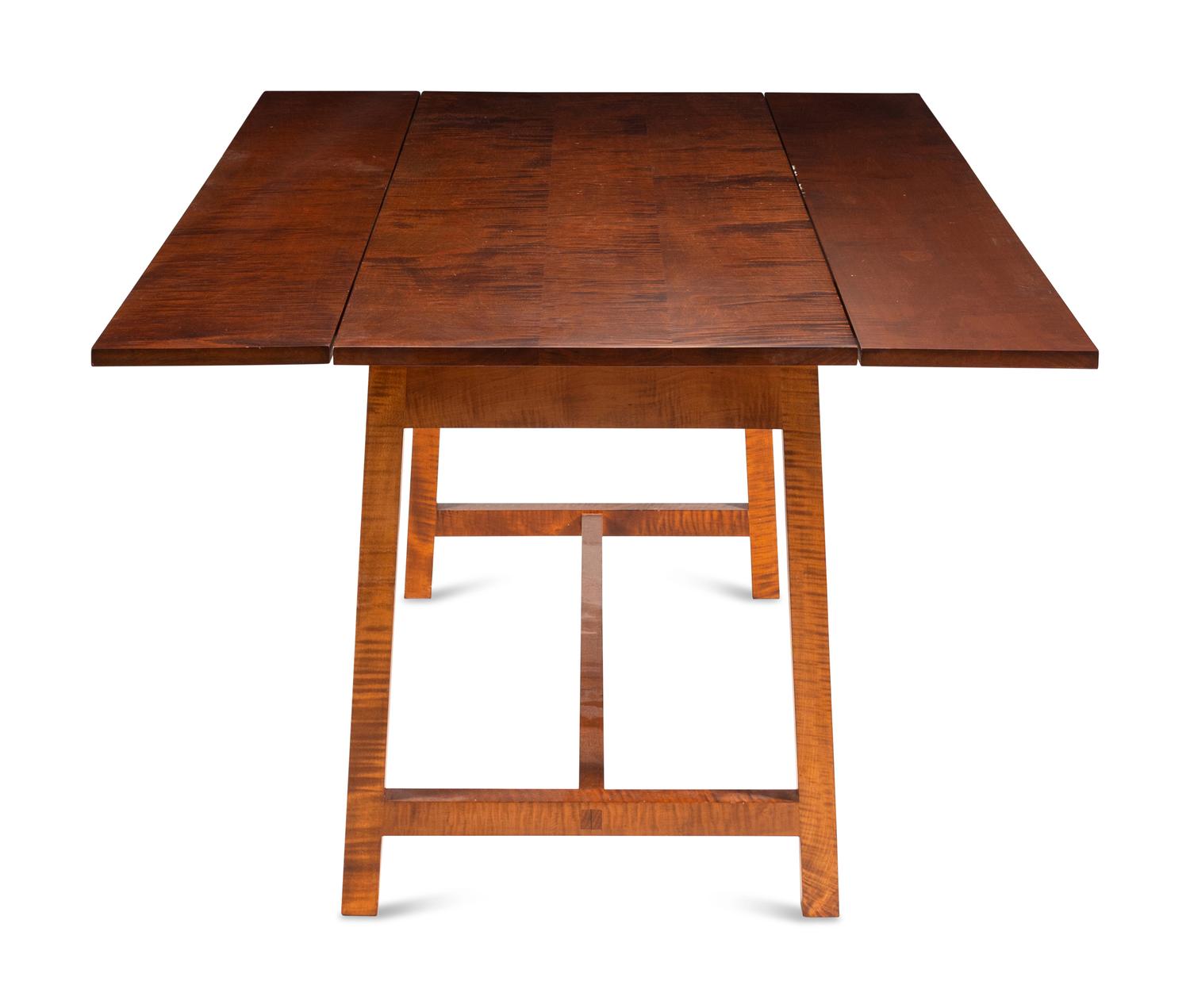 A Contemporary Satinwood Drop-Leaf Sofa Table