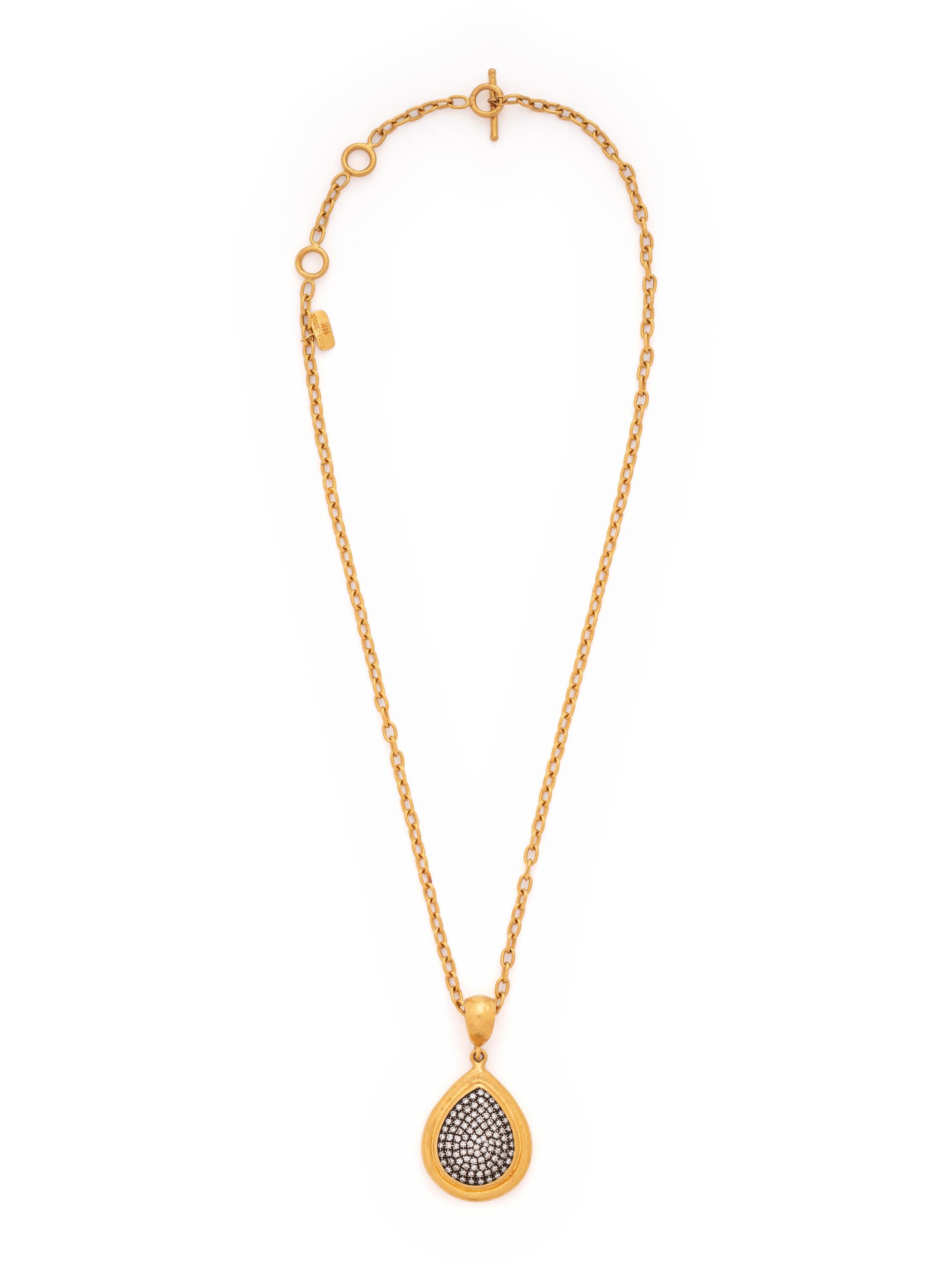 LIKA BEHAR, HIGH KARAT GOLD, SILVER AND DIAMOND PENDANT/NECKLACE