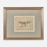 Théo van Rysselberghe (Belgian, 1862–1926) Study of a Horse Cart