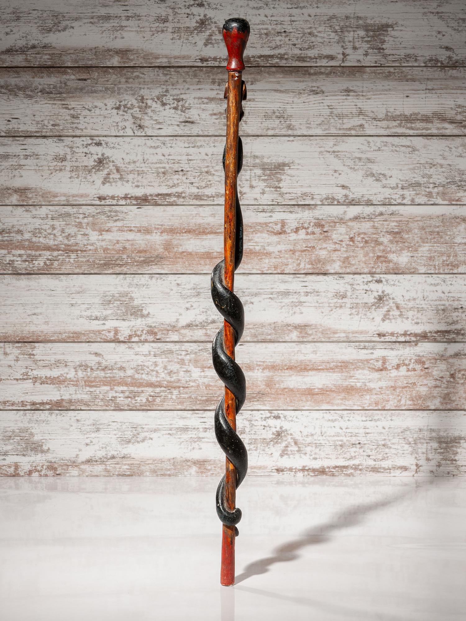 Sioux Carved Zoomorphic Staff