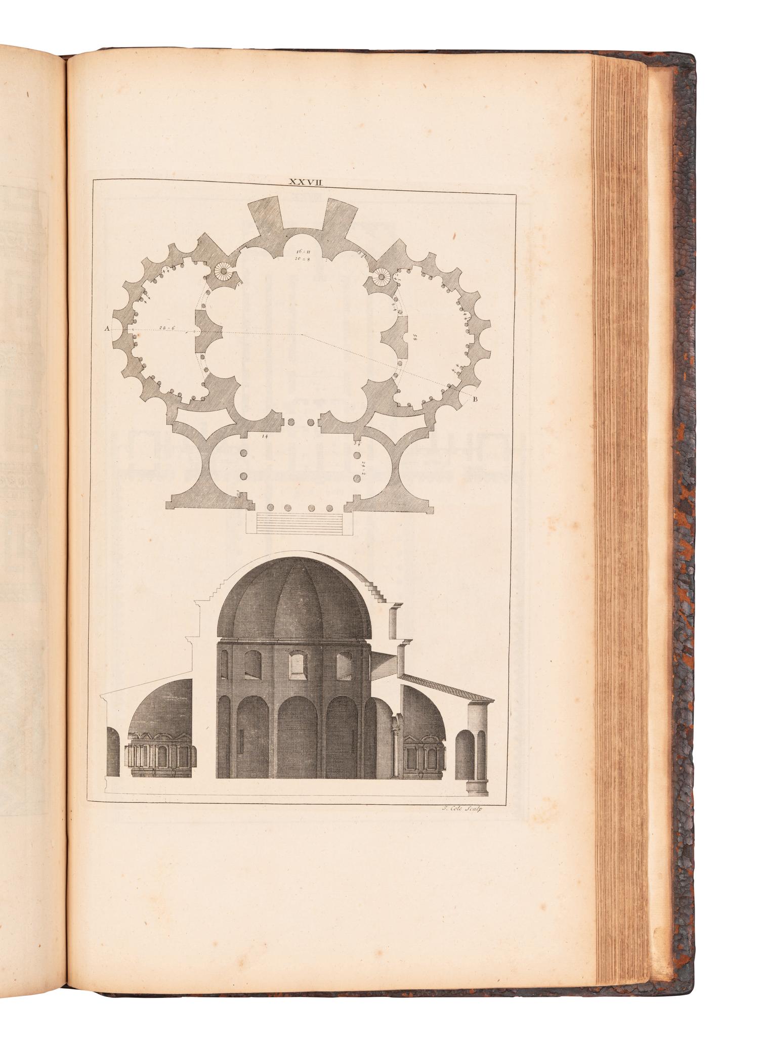 PALLADIO, Andrew (1518-1580). The Architecture of A. Palladio . London: John Darby for the author, 1721.