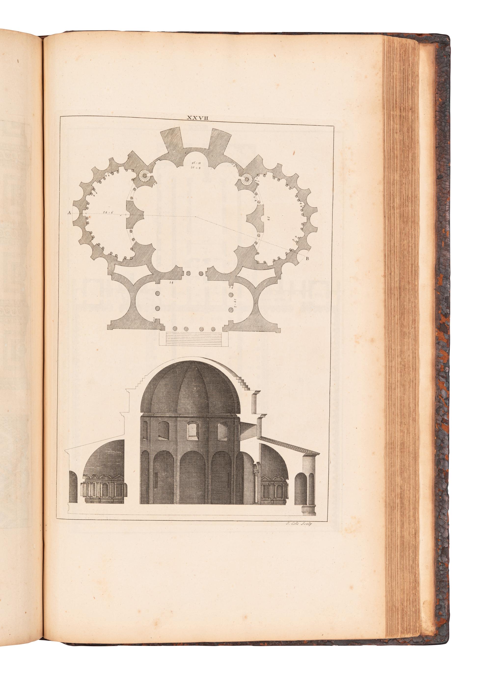PALLADIO, Andrew (1518-1580). The Architecture of A. Palladio . London: John Darby for the author, 1721.