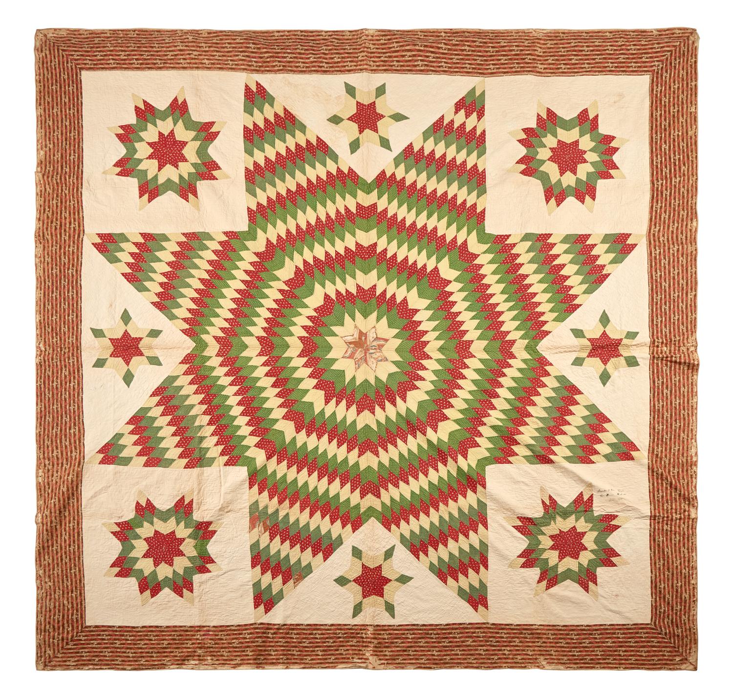 A Pieced Star of Bethlehem Quilt