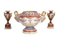 Three Continental Porcelain Articles