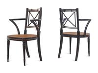 A Pair of Regency Painted Armchairs