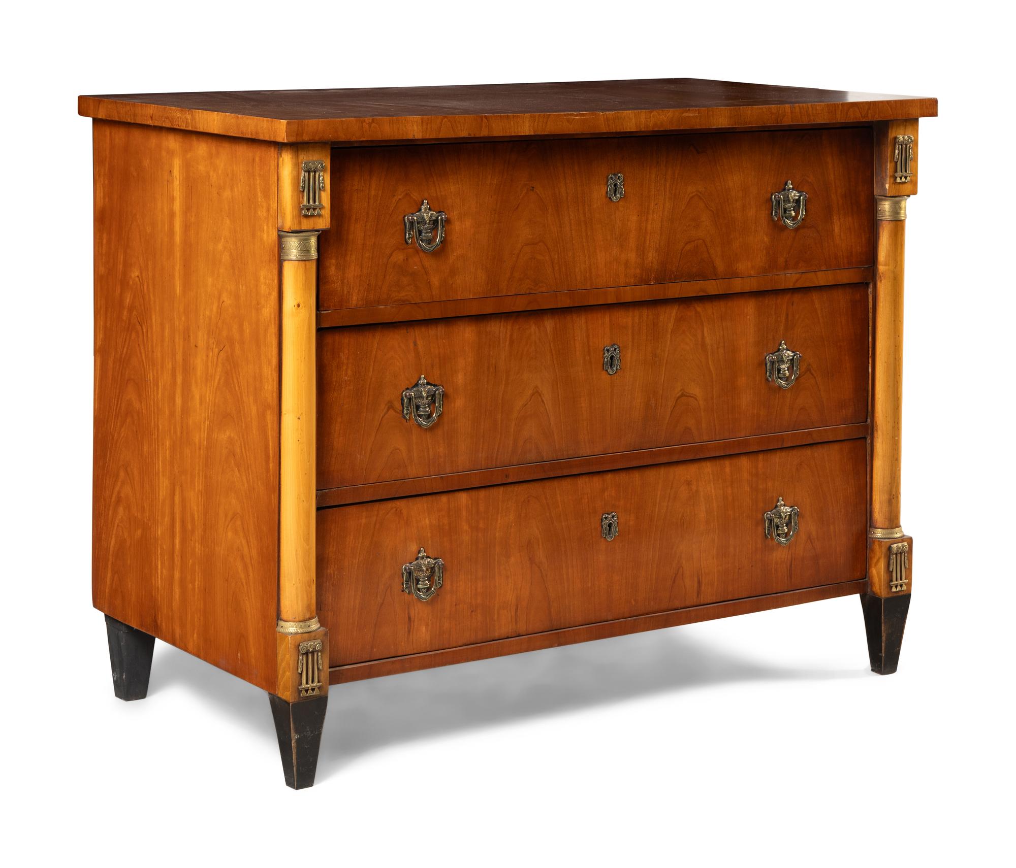 A North European Neoclassical Walnut Commode