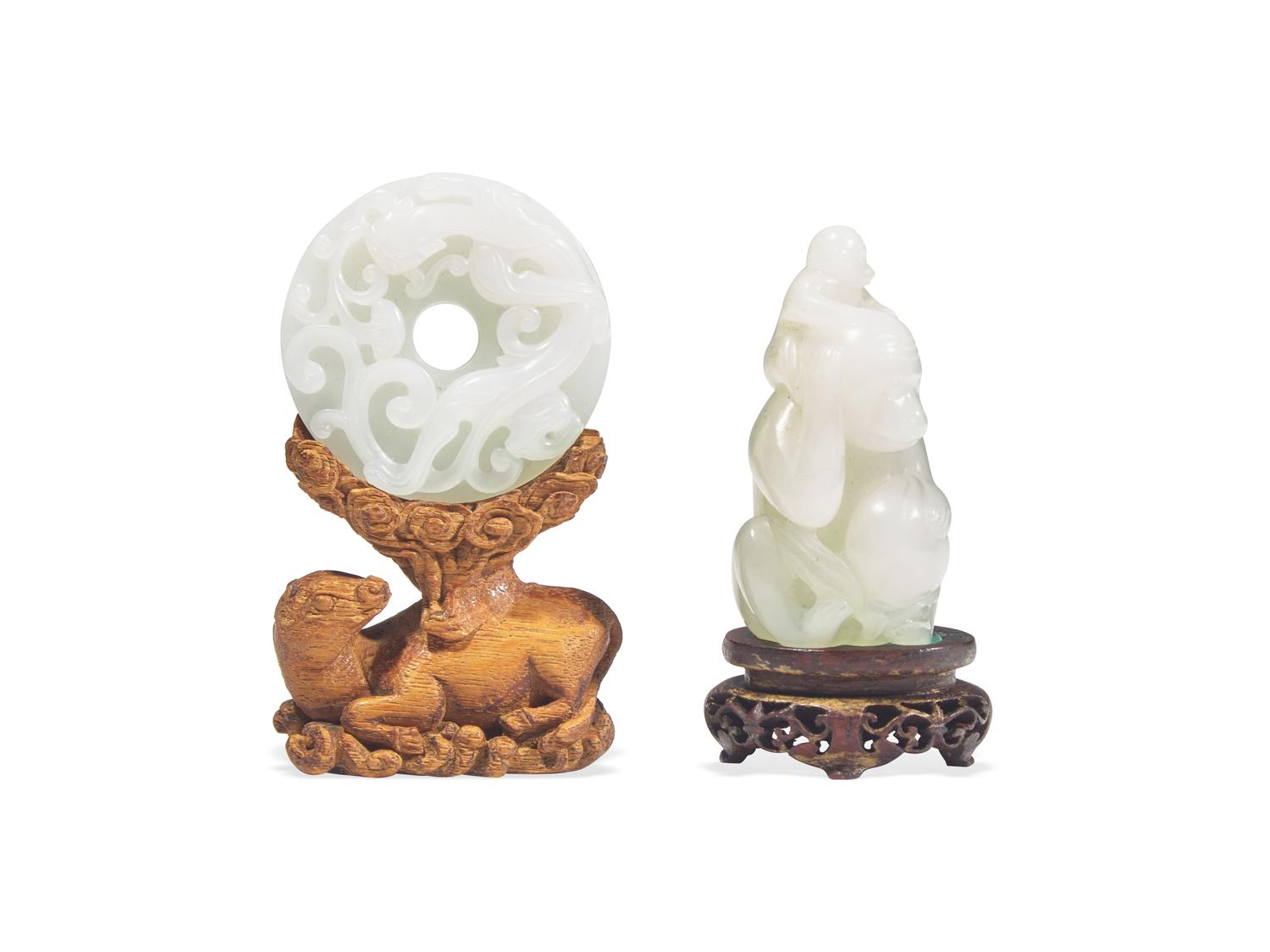 Two Chinese White Jade Carvings