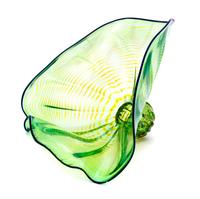 A Studio Art Glass Sculpture, Manner of Dale Chihuly Width 12 1/2 inches.