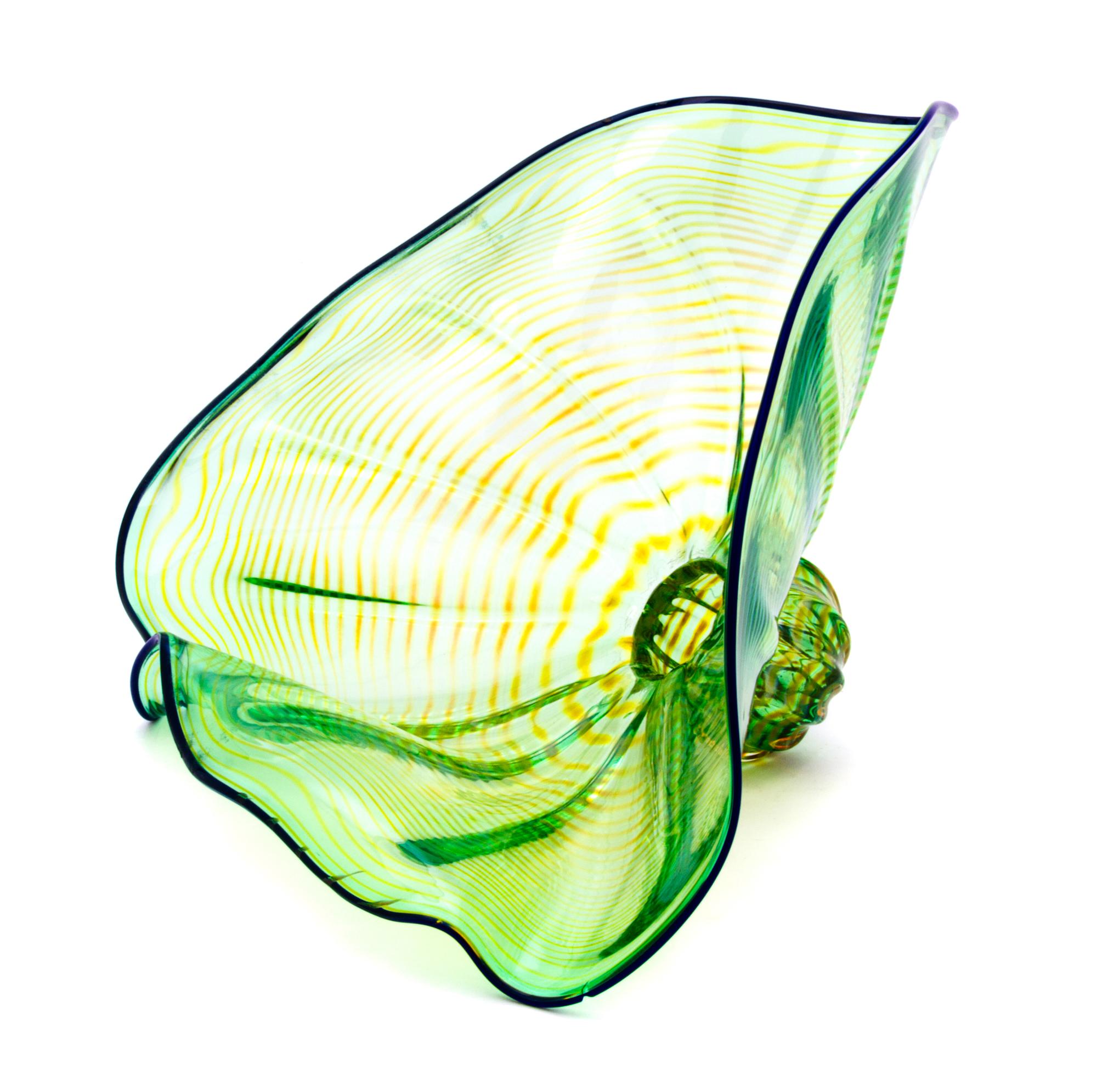 A Studio Art Glass Sculpture, Manner of Dale Chihuly Width 12 1/2 inches.