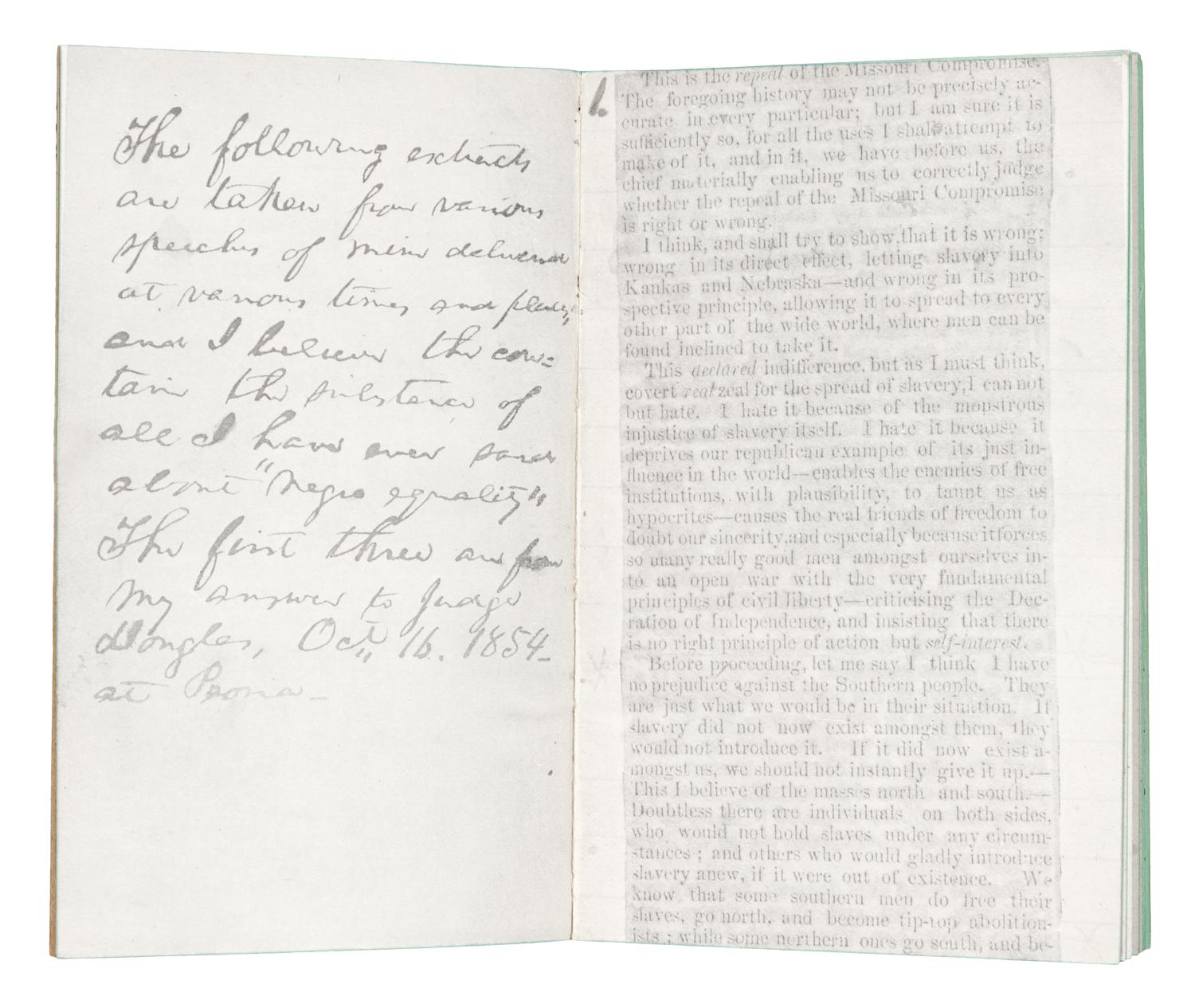 [LINCOLN, Abraham]. Abraham Lincoln: His Book. A Facsimile Reproduction of the Original with an Explanatory Note. New York: McClure, Phillips, & Co., 1901.