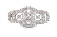 An Art Deco Platinum and Diamond Pendant/Brooch, 4.70 dwts.