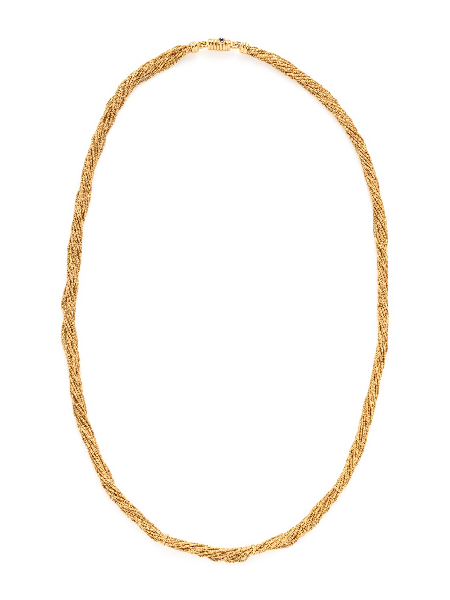 YELLOW GOLD MULTISTRAND NECKLACE