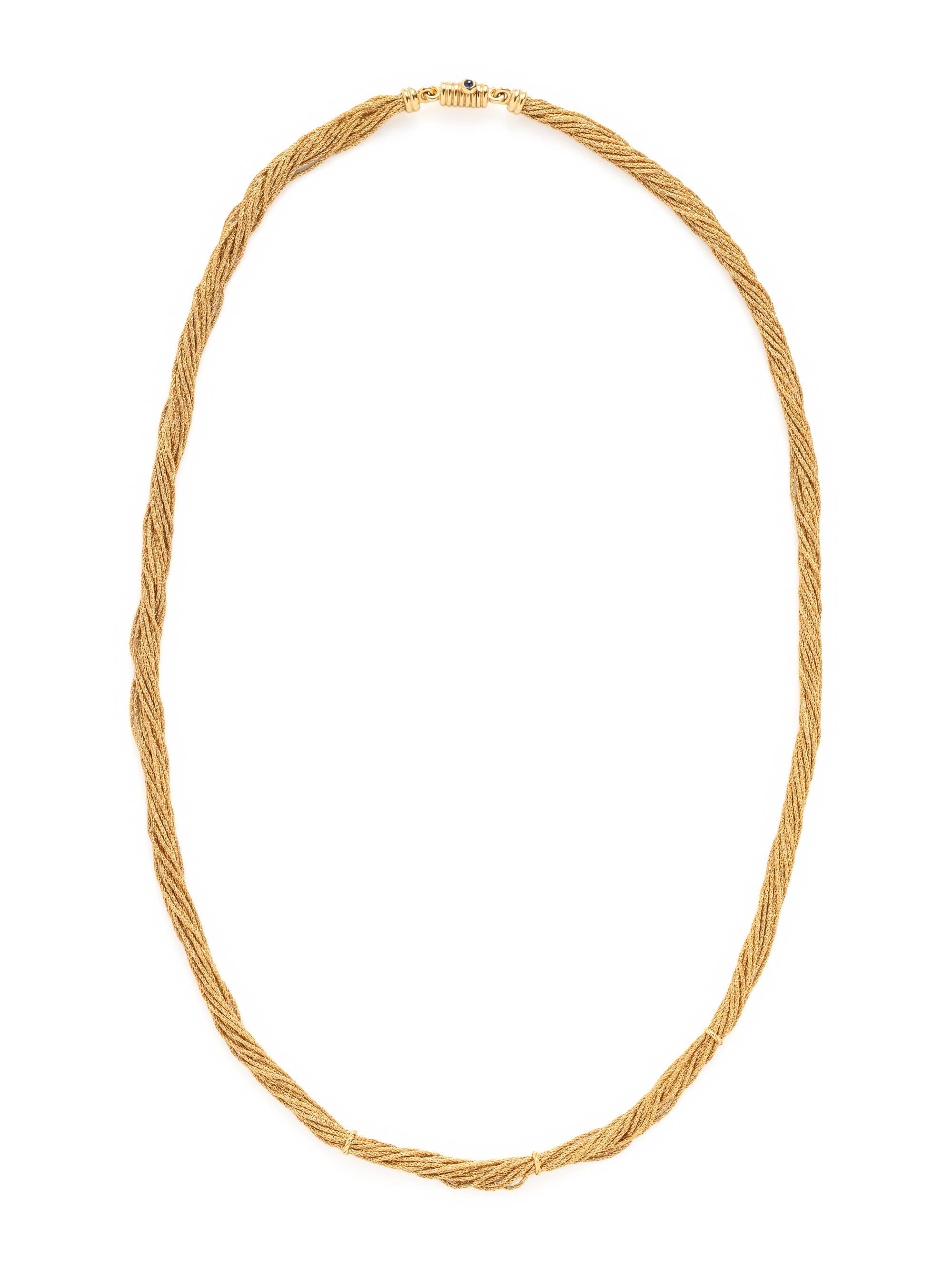 YELLOW GOLD MULTISTRAND NECKLACE