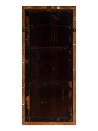 Four Chinese Gilt-Framed Black and Polychrome Lacquer Panels