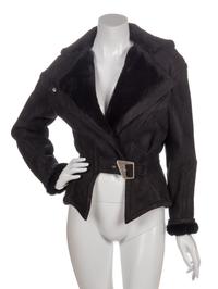 A Thierry Mugler Black Lamb Jacket,