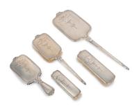 An American Silver Mounted Dresser Set