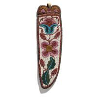 Cree Beaded Hide Knife Sheath