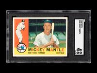 A 1960 Topps Mickey Mantle Baseball Card No. 350 (SGC 4 VG/EX)
