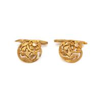 ART NOUVEAU, YELLOW GOLD CUFFLINKS