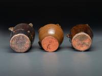 Three Southern Stoneware Face Jugs