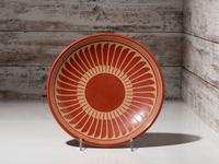 Redware Plate, with Repeating Feathers, May 1969
