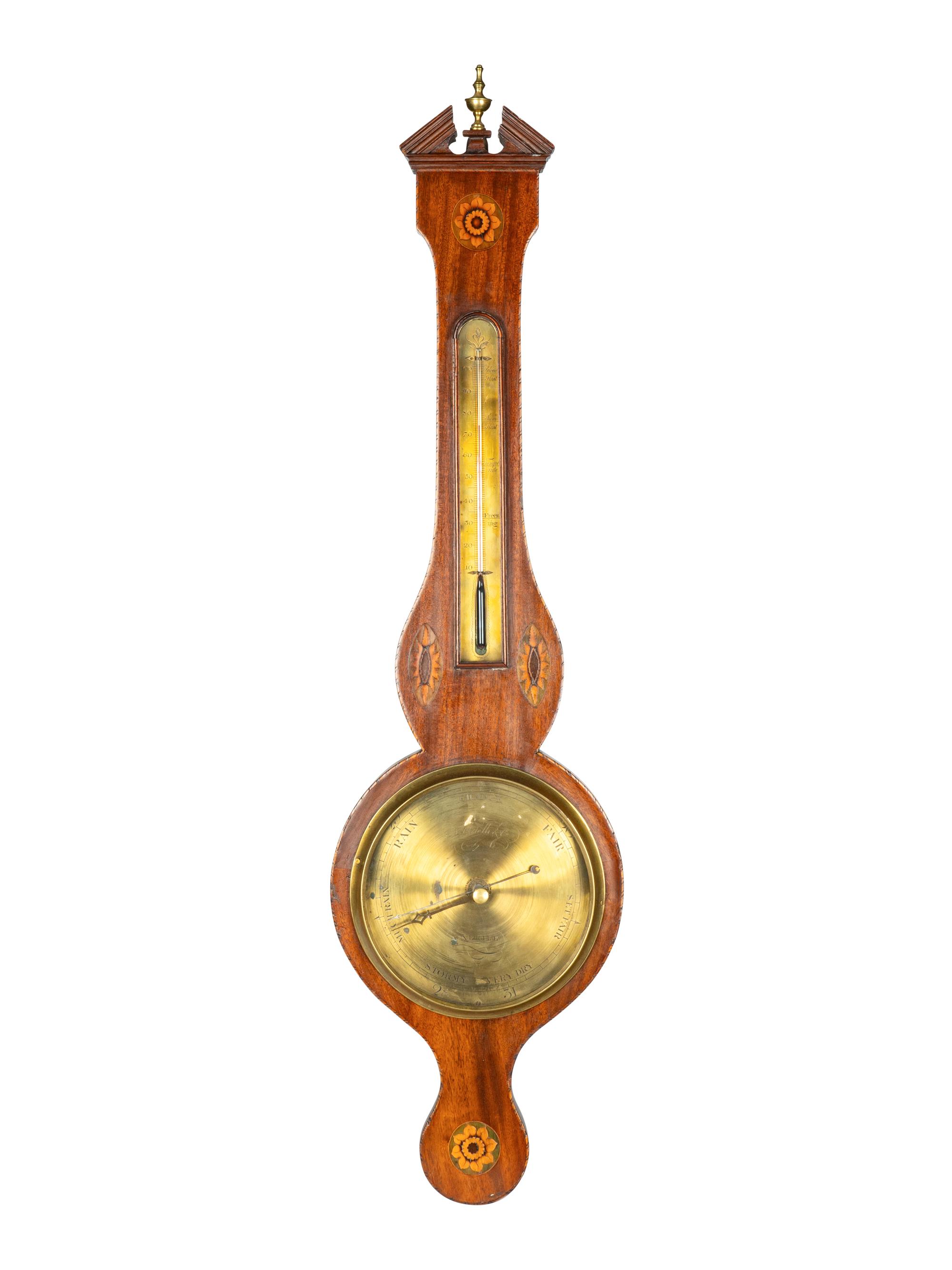 A George III Mahogany Wheel Barometer
