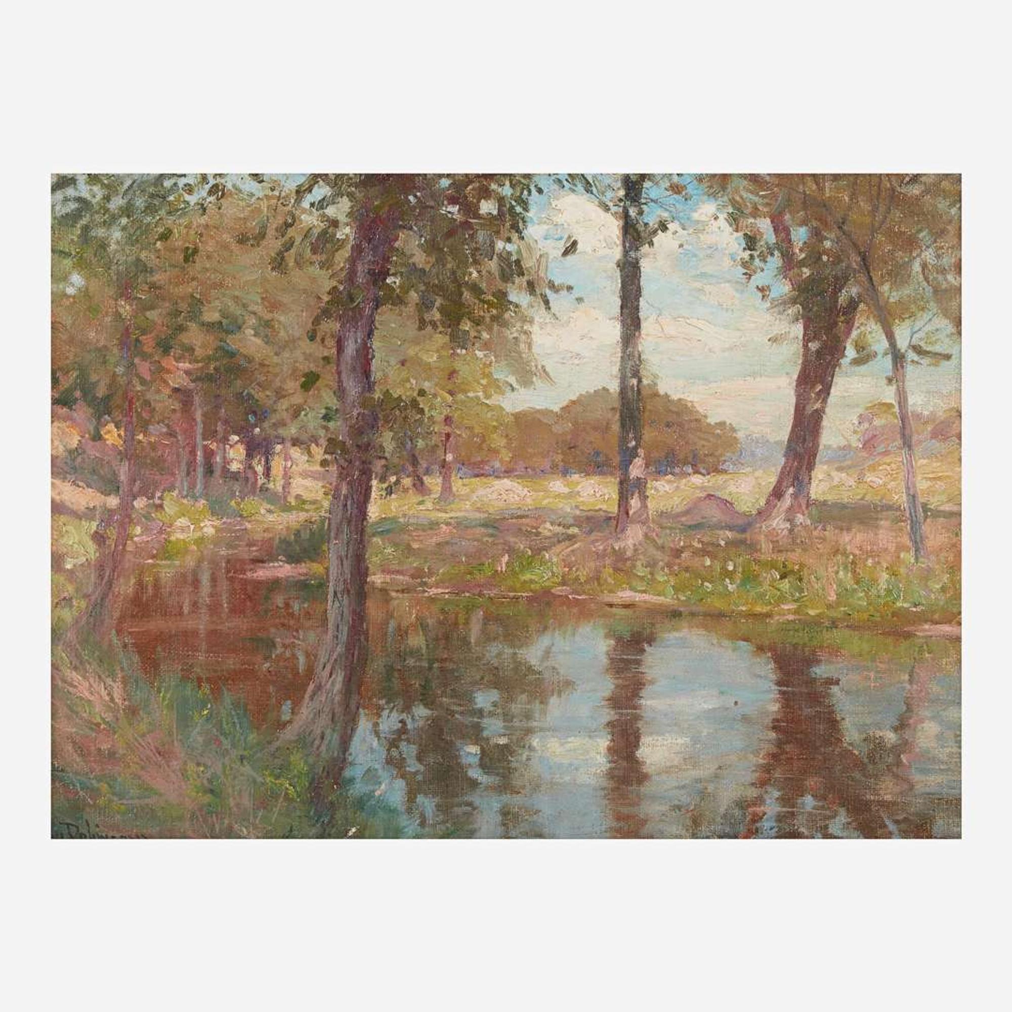 Hal Robinson (American, 1875–1933) Trees Reflecting in a Stream