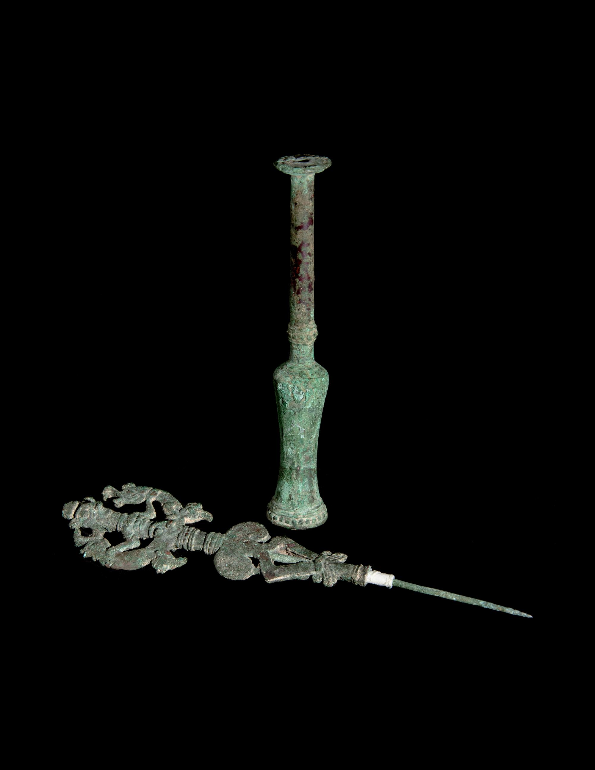 A Luristan Bronze Standard Finial with the Master of the Animals