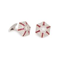 DIAMOND AND RUBY CUFFLINKS