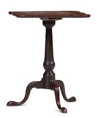 A Late Federal Stained Cherrywood Candlestand