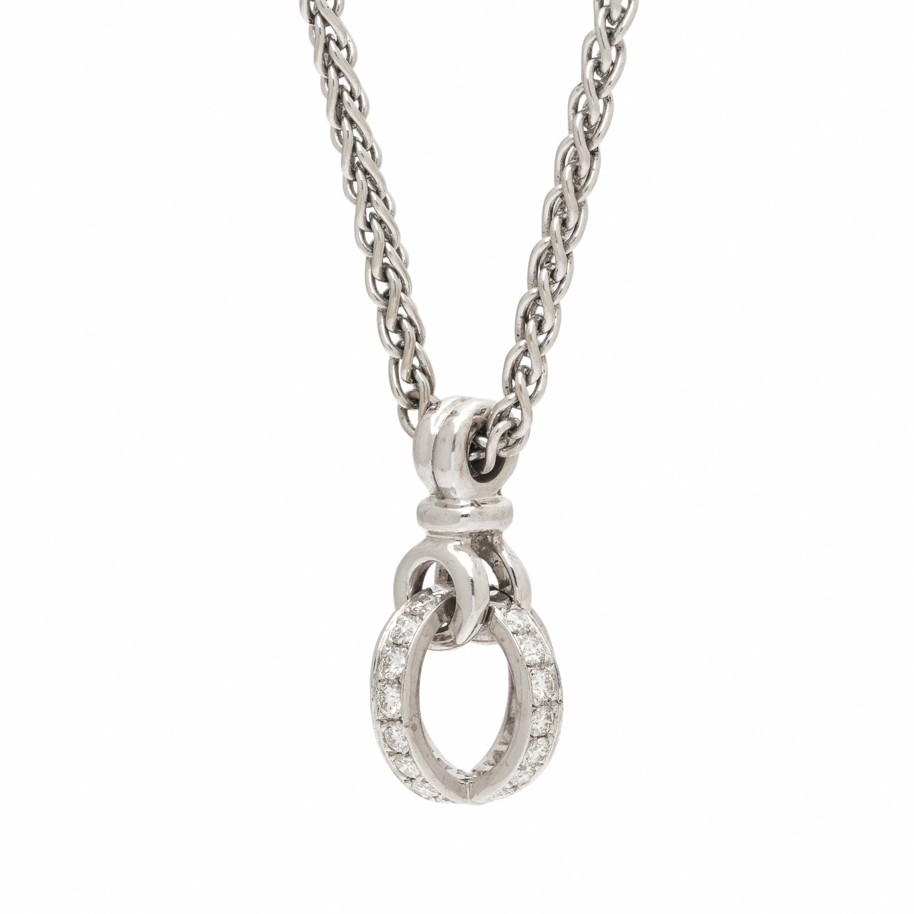 Garrard, Diamond and White Gold Pendant Necklace