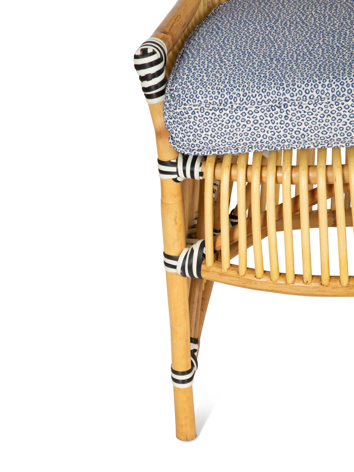 A Pair of Contemporary Rattan Armchairs
