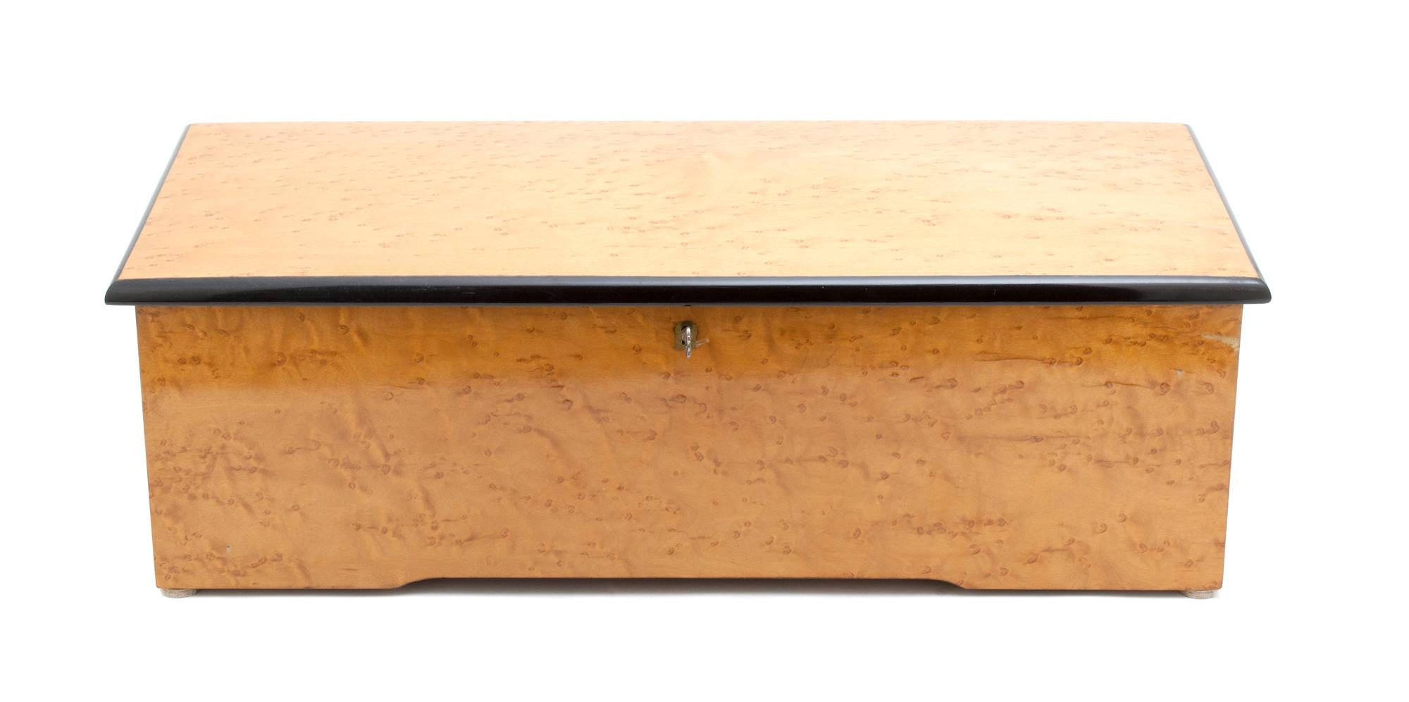 A Cylinder Music Box Height 6 1/2 x width 20 3/4 inches. — J.H. HELLER, LATE 19TH CENTURY