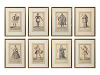 A Set of Eight Continental Costume Engravings by Johann Christoph Dehne (fl. 18th Century)