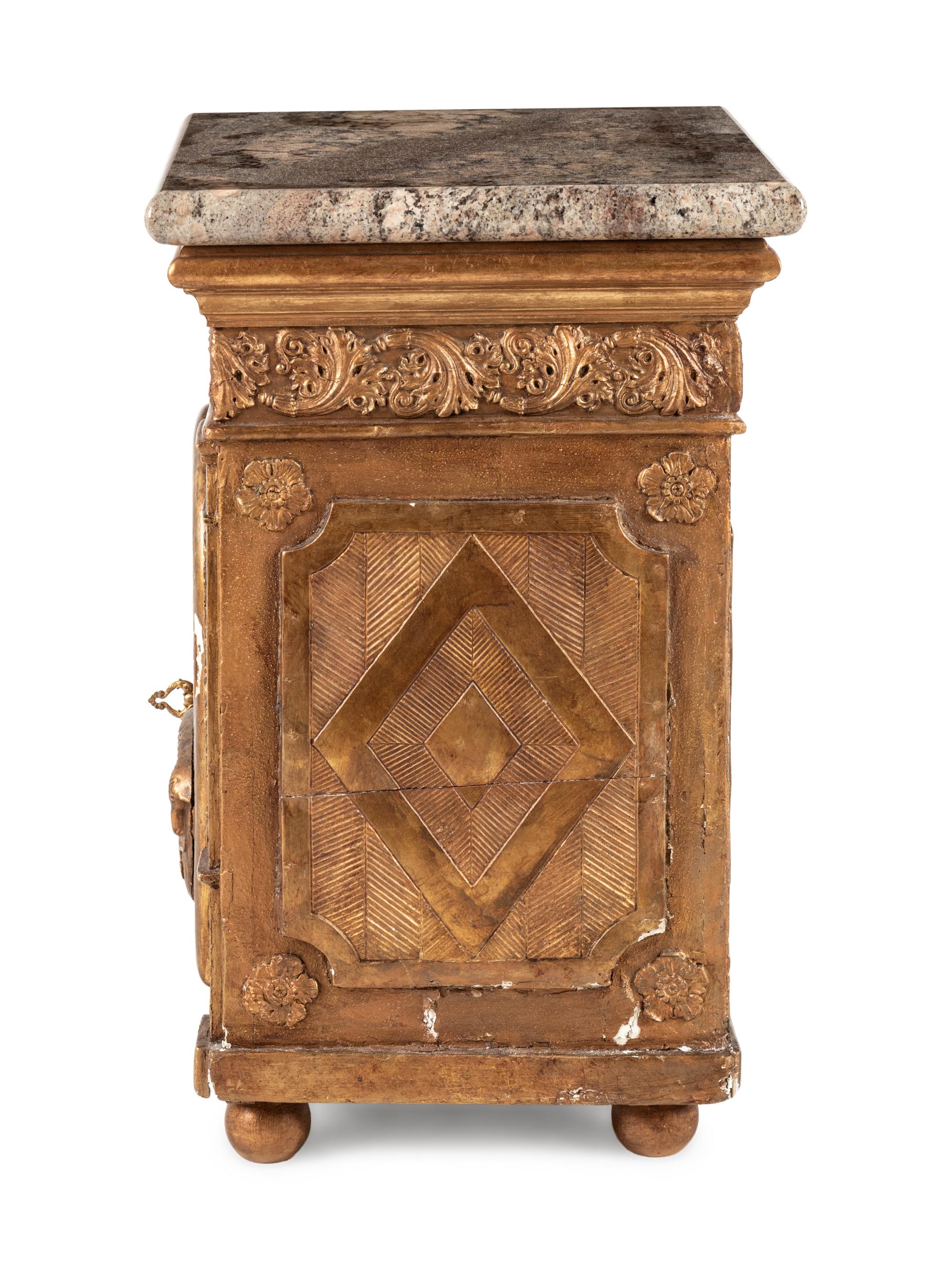 A Continental Carved Giltwood Tabernacle